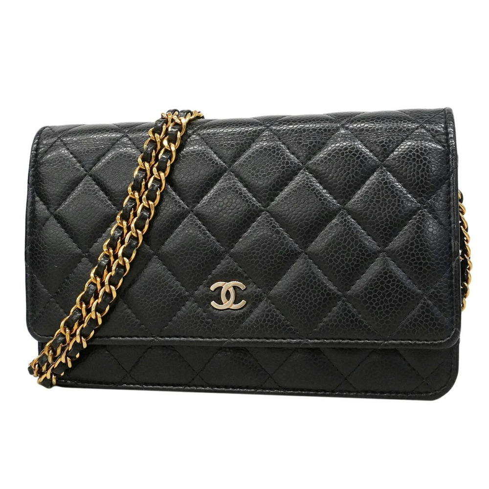 CHANEL Authentic Black Caviar Leather Wallet - Picture 1 of 8